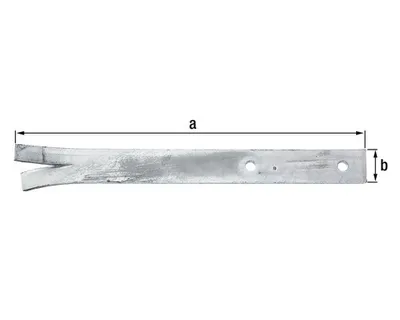 Produktbild von Alberts® Zaunriegelhalter feuerverzinkt zum Einbetonieren Länge 300 mm Breite 30 mm