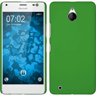 Produktbild von PhoneNatic Case kompatibel mit Microsoft Lumia 850 - Hülle grün gummiert Hard-case Cover