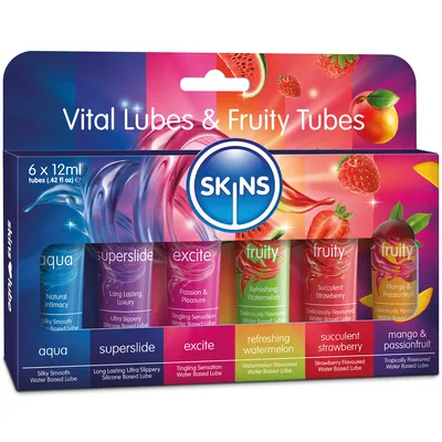 Produktbild von SKINS – VITAL & FRUITY GLUBES KIT GLEITMITTEL 6 x 12 ML