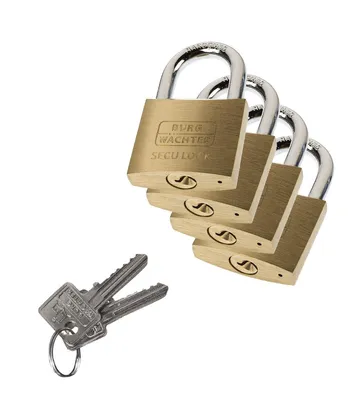Produktbild von Burg Wächter Vorhängeschloss Quadro 14.0 x 16.0 mm - 4 Stück