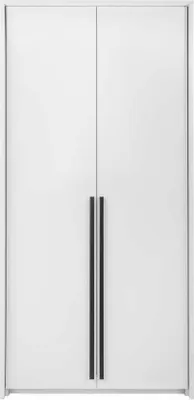 Produktbild von Kleiderschrank Genua 105 Schrank 105X215X65 Cm 2 Türiger Drehtürenschrank Weiß
