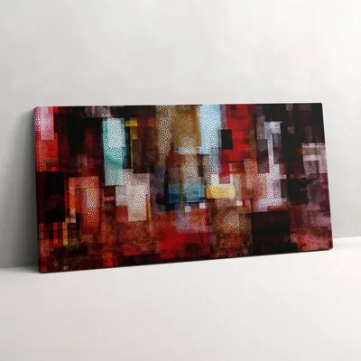 Produktbild von Geometrische Abstraktion – Leinwandbild Wandbild – 100x50 cm – Leinwandbilder – Wandbilder – Schlafzimmer – Flur