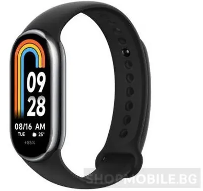 Produktbild von Xiaomi Smart Band 8, Global Version, 1,62" AMOLED-Display, 5ATM, 150 Sportmodi, Schlafüberwachung, Pulsmesser, Bis zu 16 Tage Akkulaufzeit, Schwarz