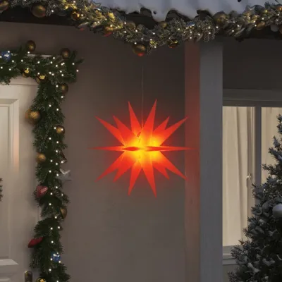 Produktbild von Möbel LED-Weihnachtsstern Faltbar Rot 57 cm - Weihnachtsgirlanden 356187