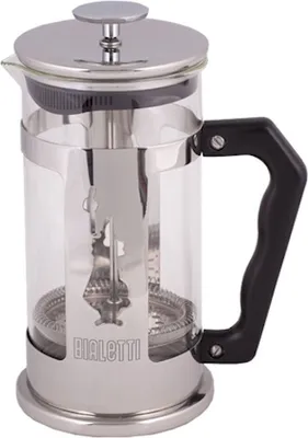 Obrázek produktu pro Bialetti Preziosa kávovar 1 l, konvice na kávu, french press, presovač na kávu, sklo, stříbrná, 3130