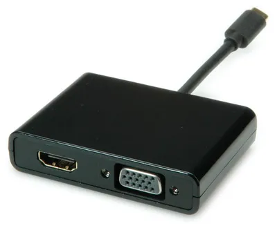 Immagine prodotto di Adattatore video STANDARD USB Type-C - VGA+HDMI, nero, 0,1 m