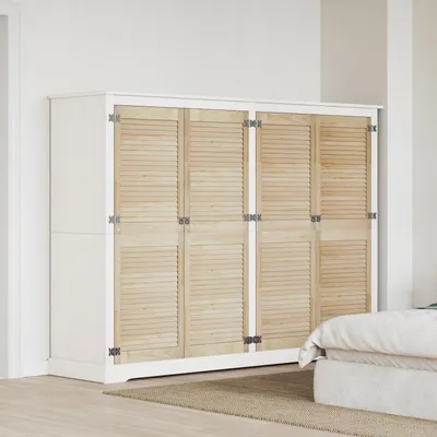 Image de vidaXL Porte d'armoire avec porte 4 pièces Naturel 49,5 x 2,1 x 140,5 cm