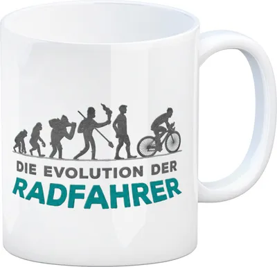 Produktbild von Die Evolution der Radfahrer Kaffeebecher Leben Fahrrad Rad Bike Mountainbike