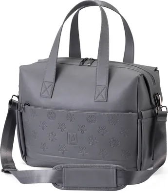 Produktbild von Brisby Venezia Strapazierfähige Wochenendtasche – Schultertasche – Reisetasche – Handgepäck – inkl. Aufhängehaken – Kunstleder – Grau