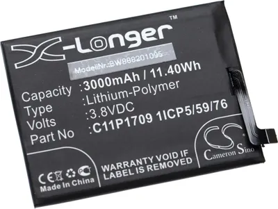Produktbild von vhbw Akku kompatibel mit Asus ZenFone ZA550KL, X00RD Handy Smartphone Telefon (3000 mAh, 3,8 V, Li-Polymer)