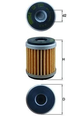 Image de Filtre Mahle pour Yamaha WR R / X MT- ABS YZF-R 125 / 200 / 250 / 300 / 450 / 530 ccm