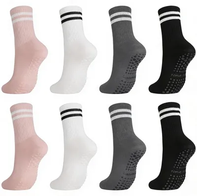 Produktbild von Omgoods – 4 Paar rutschfeste Yoga-Socken für Damen