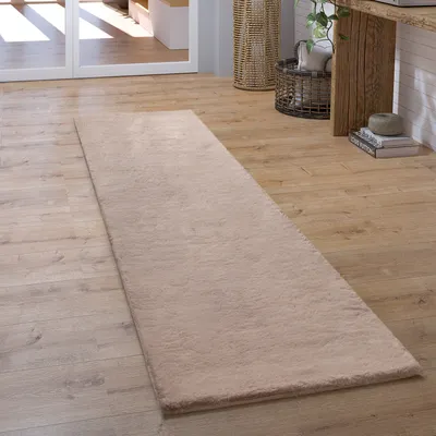 Immagine prodotto di Tappeto a pelo alto Runner Hallway Bedroom Shaggy Fluffy Faux fur Unicoloured Size 80x300 cm