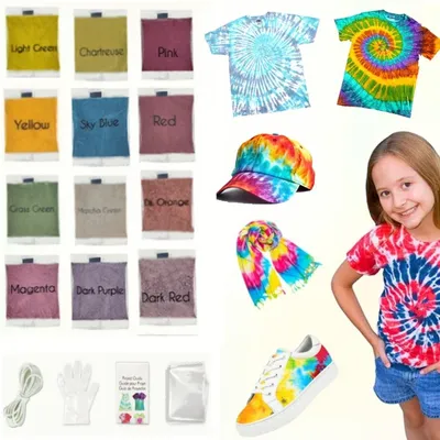 Immagine prodotto di Kit per la tecnica tie-dye: set di 12 colori per progetti creativi