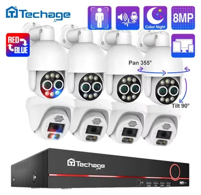Productafbeelding van Beveiligingscamera Set - 8CH NVR En 8 Camera's - 8MP - PoE - Met Audio - CCTV Bewaking