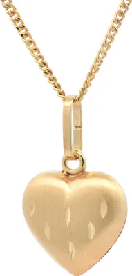 Produktbild von Gold Anhänger Herz  mit Goldkette massiv 333 - 8 Karat Gold 45 cm