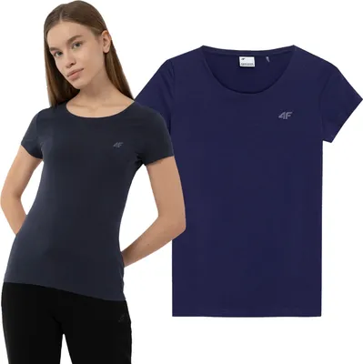 Produktbild von 4F Damen T-Shirt Sport Baumwolle TSD300, Farbe: Dunkelblau, Große: S