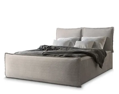 Produktbild von Masseno Boxspringbett MONTA 140x200 cm Komplett-Set mit Bonell Matratze und Topper, Polsterbett mit Bettkästen -Beige, LINCOLN 83