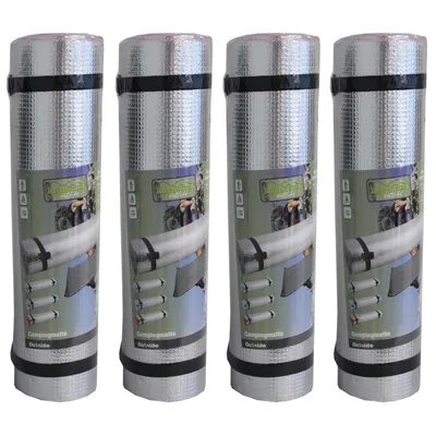 Produktbild von 4x Alu Outdoor Campingmatte 180 x 50 cm Isomatte Alumatte Zeltmatte Schlafmatte Thermomatte