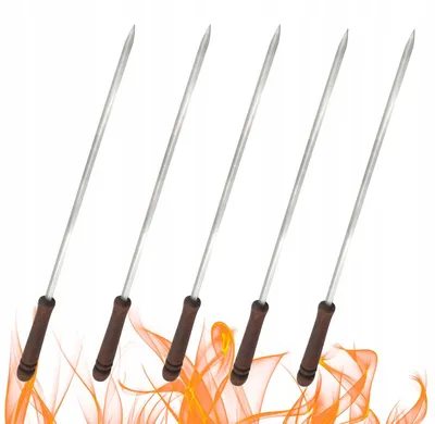 Produktbild von X-met Edelstahl Grillspieße 60cm, 5 Stück, für Fleisch