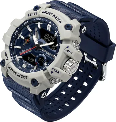 Produktbild von Herren Digital Military Watch Tactical Outdoor Sport Jungen Männer Herrenuhr Blau Grün Schwarz Digitaluhr Chronograph Herren 5ATM Wasserdicht Stoppuhr