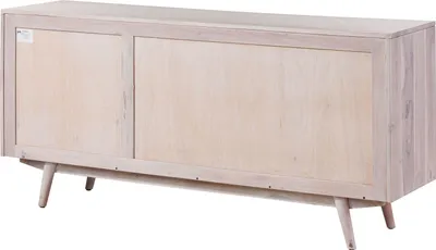 Image de MASSIVMOEBEL24 | Buffet en bois d'acacia laqué blanc MOSAYK #210
