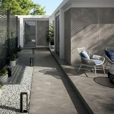 Productafbeelding van CASA39, porseleinen tegels met steeneffect, grijs, 120x120 cm, Gardenia Ariana Storm