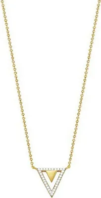 Produktbild von Esprit Damen Kette Collier Edelstahl Gold Zirkonia JW50215 ESNL03115E420