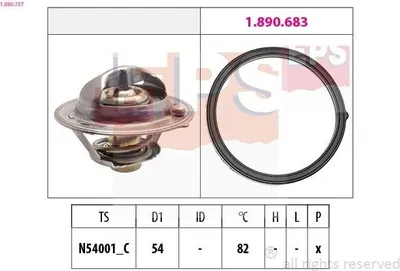 Produktbild von EPS Thermostat Kühlmittel 82°C für HYUNDAI Tucson (TL, TLE) für KIA SPORTAGE (SL)