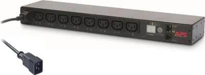 Productafbeelding van APC Rack PDU - AP7921B - Stroomdistributie (schakelbaar, 1U, 208/230V, 8 C13-uitgangen, IEC C20)