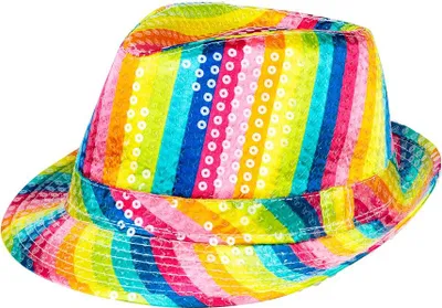 Produktbild von Paillettenhut regenbogenfarben - Partyhut Fasching