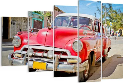 Produktbild von Bild auf Leinwand - Leinwandbild - Chevrolet Auto Havanna - 150x100cm - Wand Bild - Wanddeko - Leinwanddruck - Bilder - Kunstdruck - Wanddekoration - Leinwand bilder - Wandkunst - EG150x100-2411