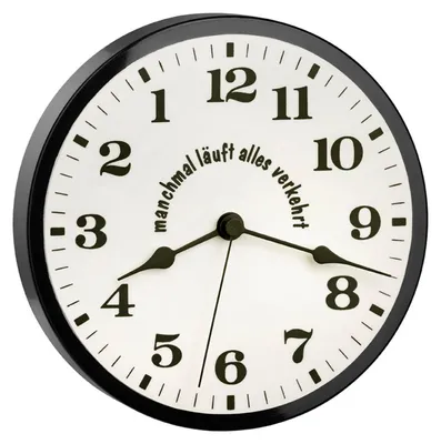 Produktbild von SELVA Wanduhr Linksläuferuhr – Rückwärtsläuferuhr – Ostfriesenuhr – PARTY-/JUXUHR