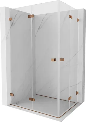 Produktbild von Mexen Lunar-F Duo Faltduschkabine 100 x 95 cm, transparent, Roségold - 836-100L-095P-60-00
