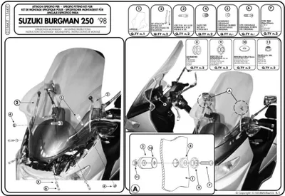 Image de Givi Kit de montage D156KIT pour pare-brise 156DTG pour différents modèles Suzuki