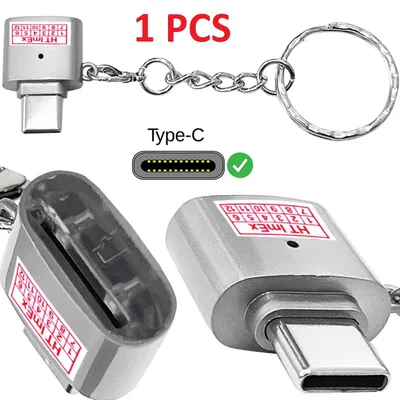 Produktbild von Micro-SD-Kartenleser-Adapter, USB Typ C auf Micro-SD/TF-Kartenleser Micro