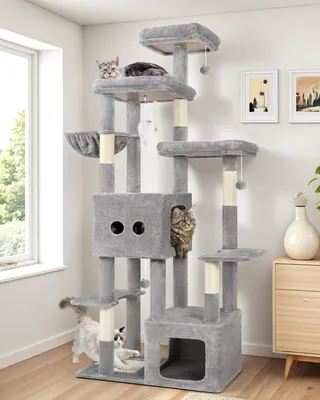 Produktbild von XXL Katzenbaum für große Katzen mit 2 Häusern und Kratzpfosten