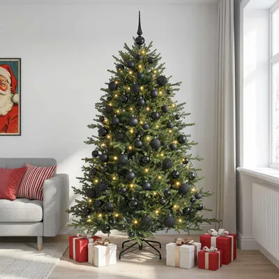 Imagen del producto de Árbol de Navidad artificial con bolas 240 cm 300 LED