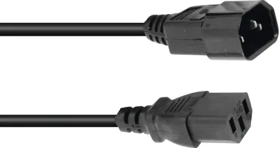 Produktbild von OMNITRONIC Kaltgeräte Verlängerung 3x0,75 1,5m sw