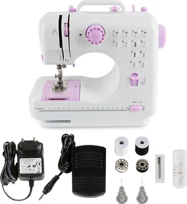 Produktbild von Geschwindigkeit Nähmaschinen -Elektrisch Doppelgewinde nähmaschine  Haushalts LED kleine Nähmaschine Full Size 12 Stich