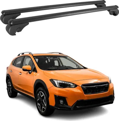 Image de Barres de toit Transversales pour Subaru XV 2011-2017 Aluminium Noir
