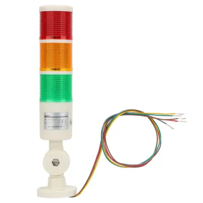 Obrázok produktu pre Červený/oranžový/zelený LED výstražný indikátor pre CNC stroje s akustickým signálom a bzučiakom, 24 V DC