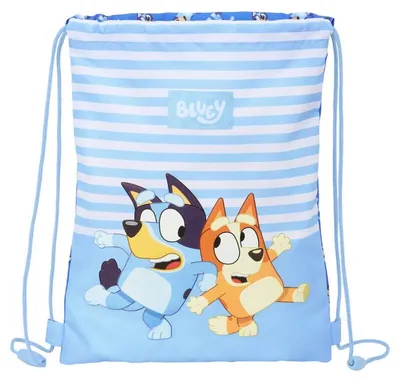 Produktbild von Rucksacktasche mit Bändern Bluey Let's play Blau 26 x 34 x 1 cm