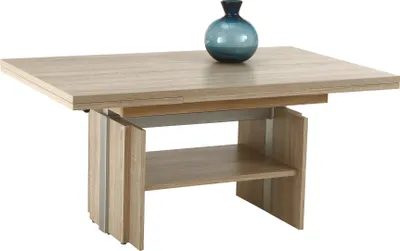 Produktbild von Couchtisch mit Funktion Jerome - Nachbildung Sonoma Eiche - höhenverstellbar durch Lift - ausziehbar - Ablageboden - 110-177x68 cm