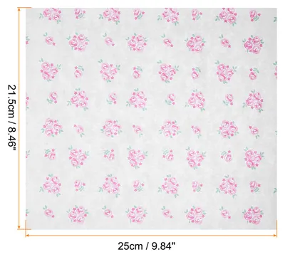 Produktbild von 50 Stš¹ck Quadratische Rosenmuster Wachspapierbl?tter 9,84" x 8,46" ?labsorbierendes Trockenlebensmittelverpackungspapier fš¹r Sandwich Brot Kuchen Verpackung, Pink