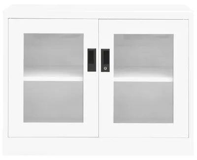 Zdjęcie produktu dla vidaXL Szafka biurowa biała 90x40x70 cm stalowa