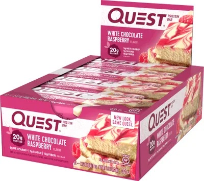 Produktbild von QUEST Nutrition | Quest Bar | Different Flavors White chocolate with raspberries