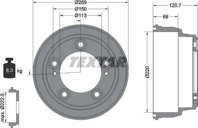 Zdjęcie produktu dla Beben Ham. Hyundai T. H-1 2,5 Crdi 06- Bez Lozyska