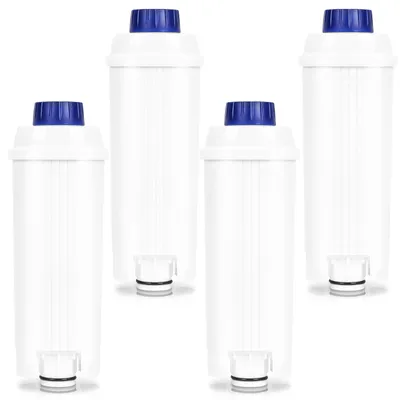 Immagine prodotto di Filtri per l'acqua per DeLonghi DLSC002, cartucce filtranti per macchine da caffè ECAM, ETAM, EC680, EC800, set da 4