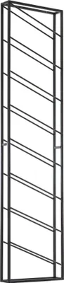 Produktbild von WOHNLING Weinregal Wand Metall Schwarz 36x150x8 cm Groß für 8 Flaschen Design Wandregal für die Küche Flaschenregal Hängend Schmal Wandmontage